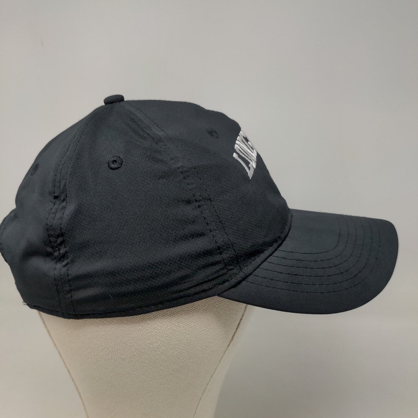 Ahead Men's Strapback Hat Black Adjustable Mid Fit Embroidered Longmeadow W/Tags