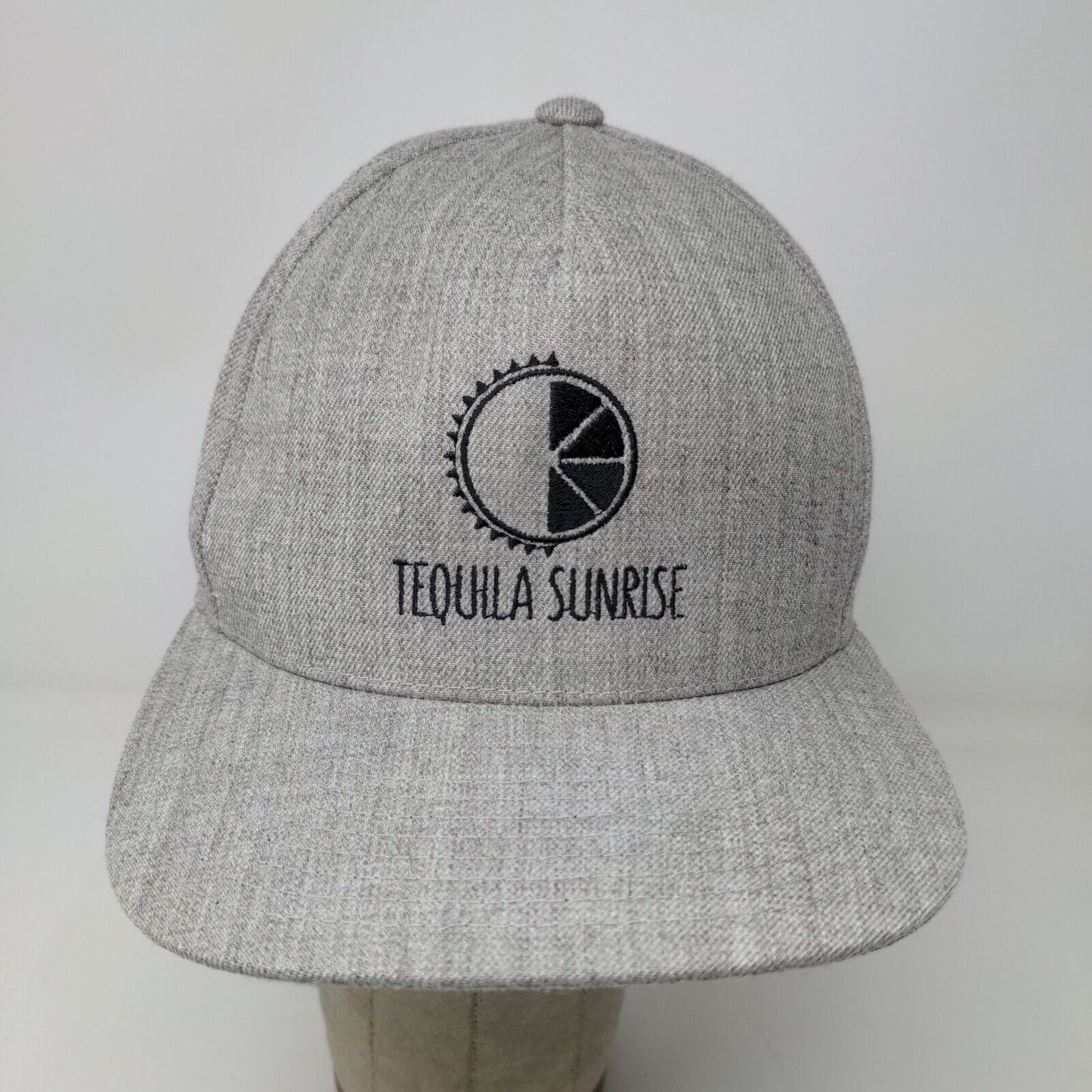 Tequila Sunrise Snapback Hat Gray Adjustable Embroidered Logo
