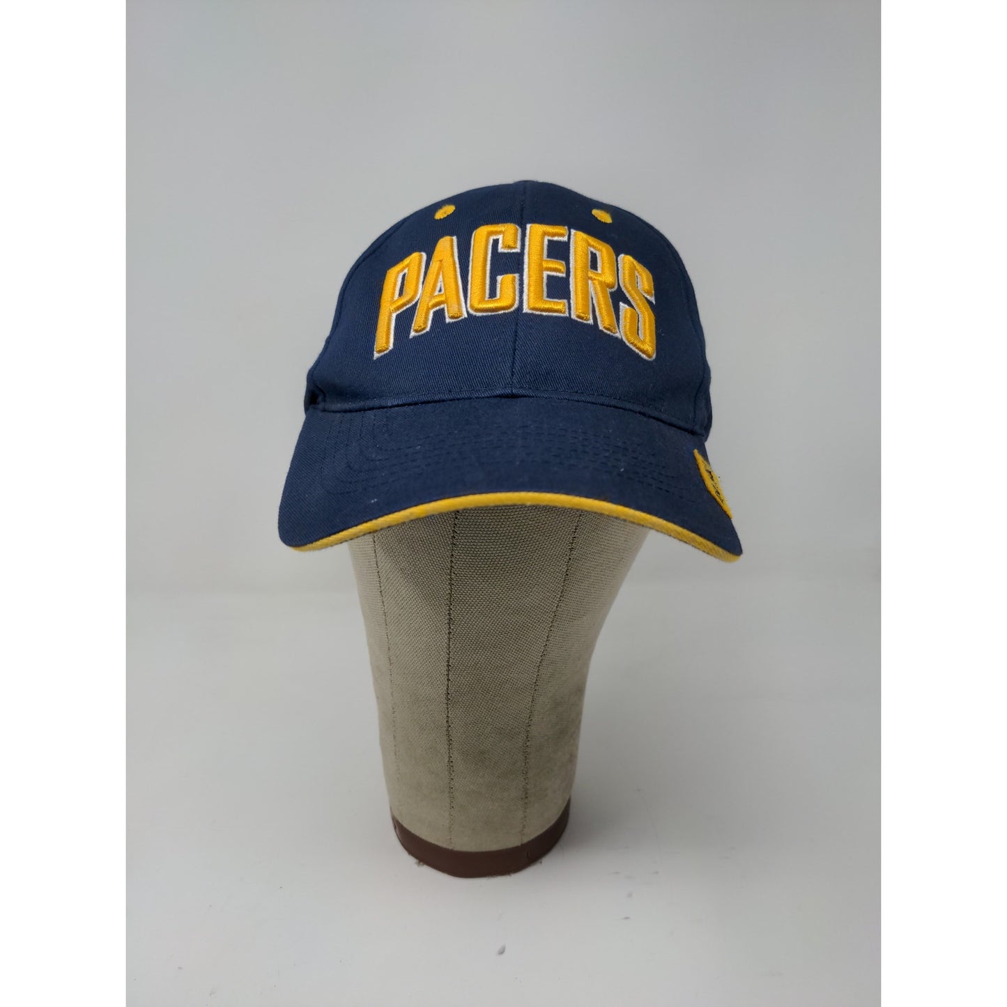 NBA Brand Indiana Pacers Slideback Hat Embroidered Logo Blue Yellow OSFM