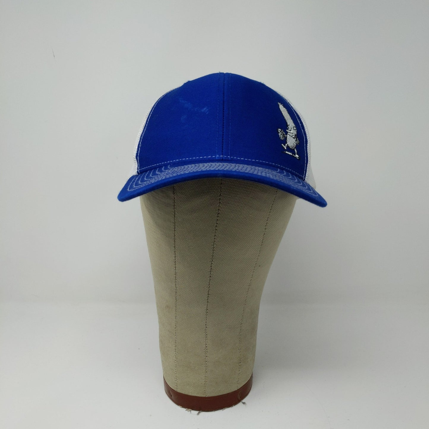 Richardson Style 112 Meshback Snapback Hat Embroidered Drunk Sausage Blue White