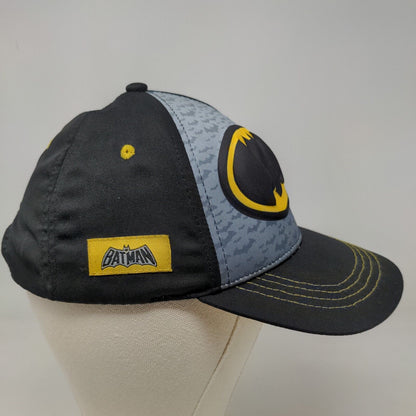 Batman Boy's Snapback Hat Black Adjustable All Over Print Bat Logo