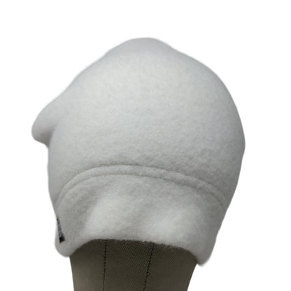 Unbranded Men's Knit Beanie Hat White Acrylic Vintage Made USA Turtle Logo