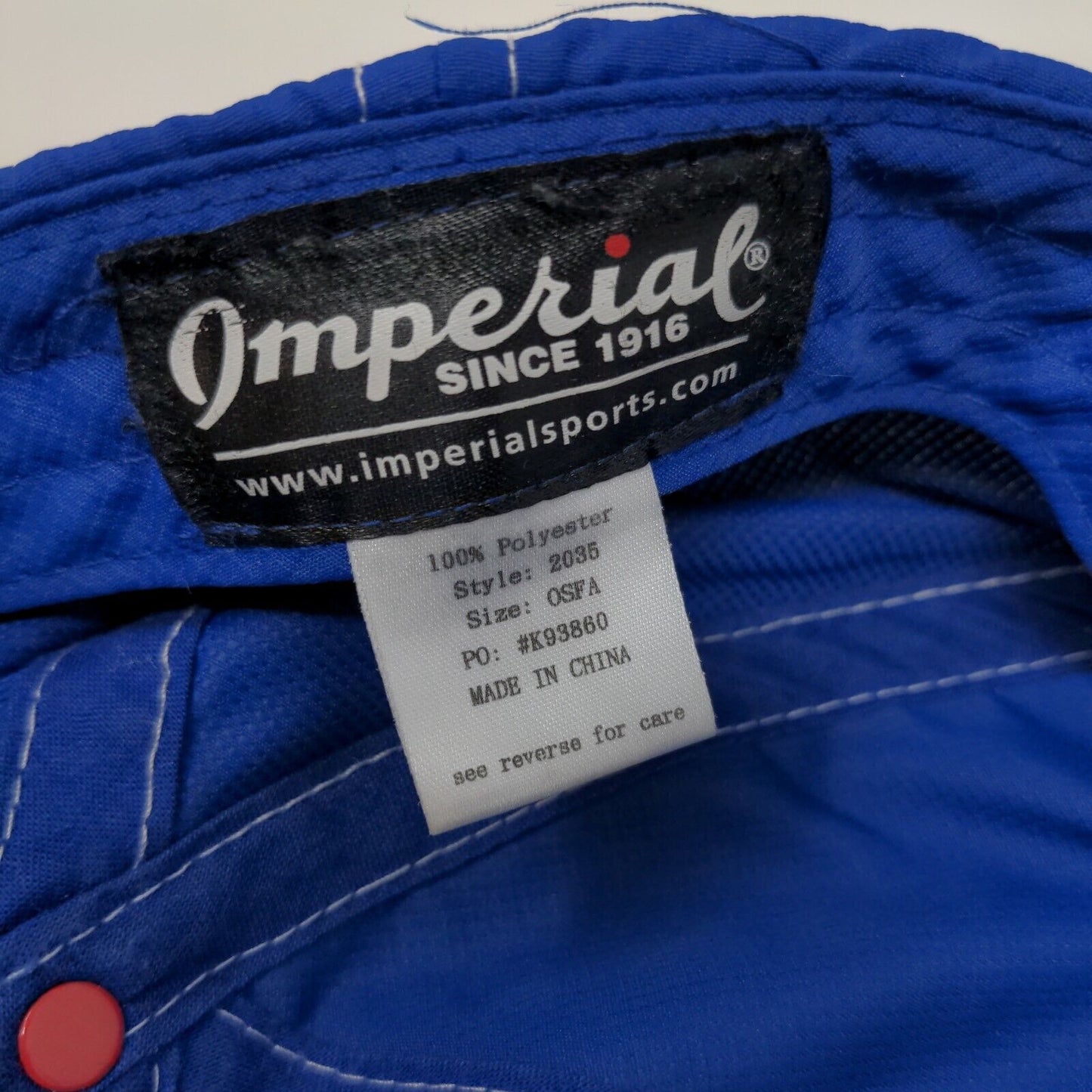 Imperial Men's Strapback Hat Blue Size OSFA Embroidered Golf Club Logo