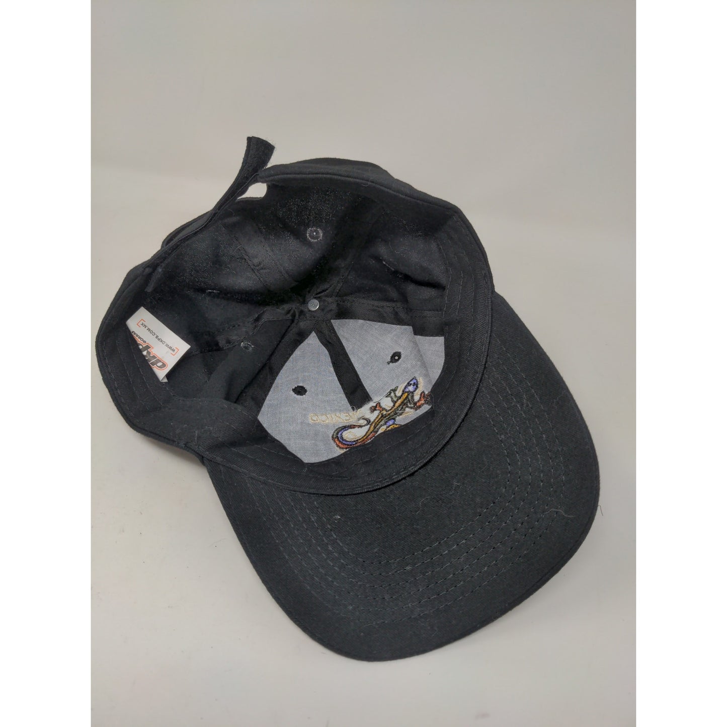 Cozumel Mexico Strapback Hat Black Embroidered Lizard Logo DKPS Gorras