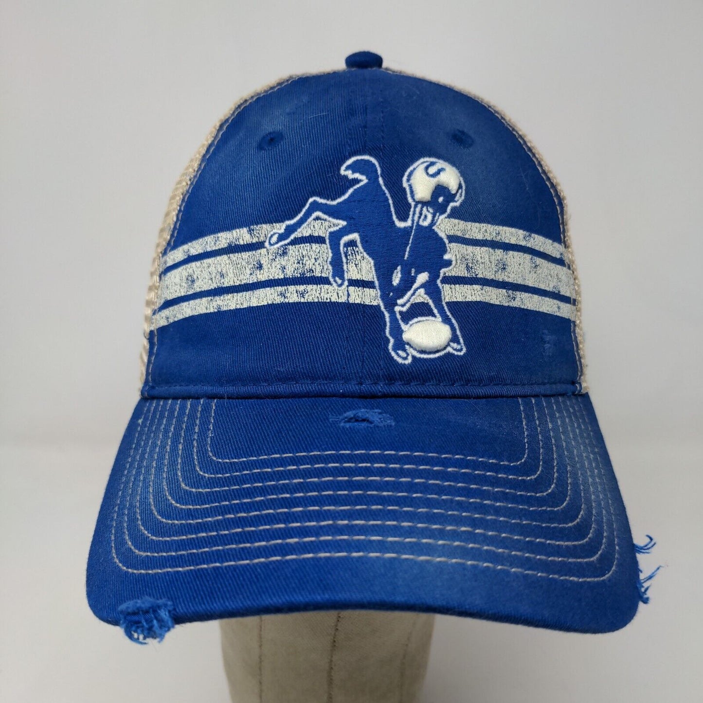 Fanatics Men's Snapback Mesh Back Hat Blue White NFL Pro Line Indianapolis Colts