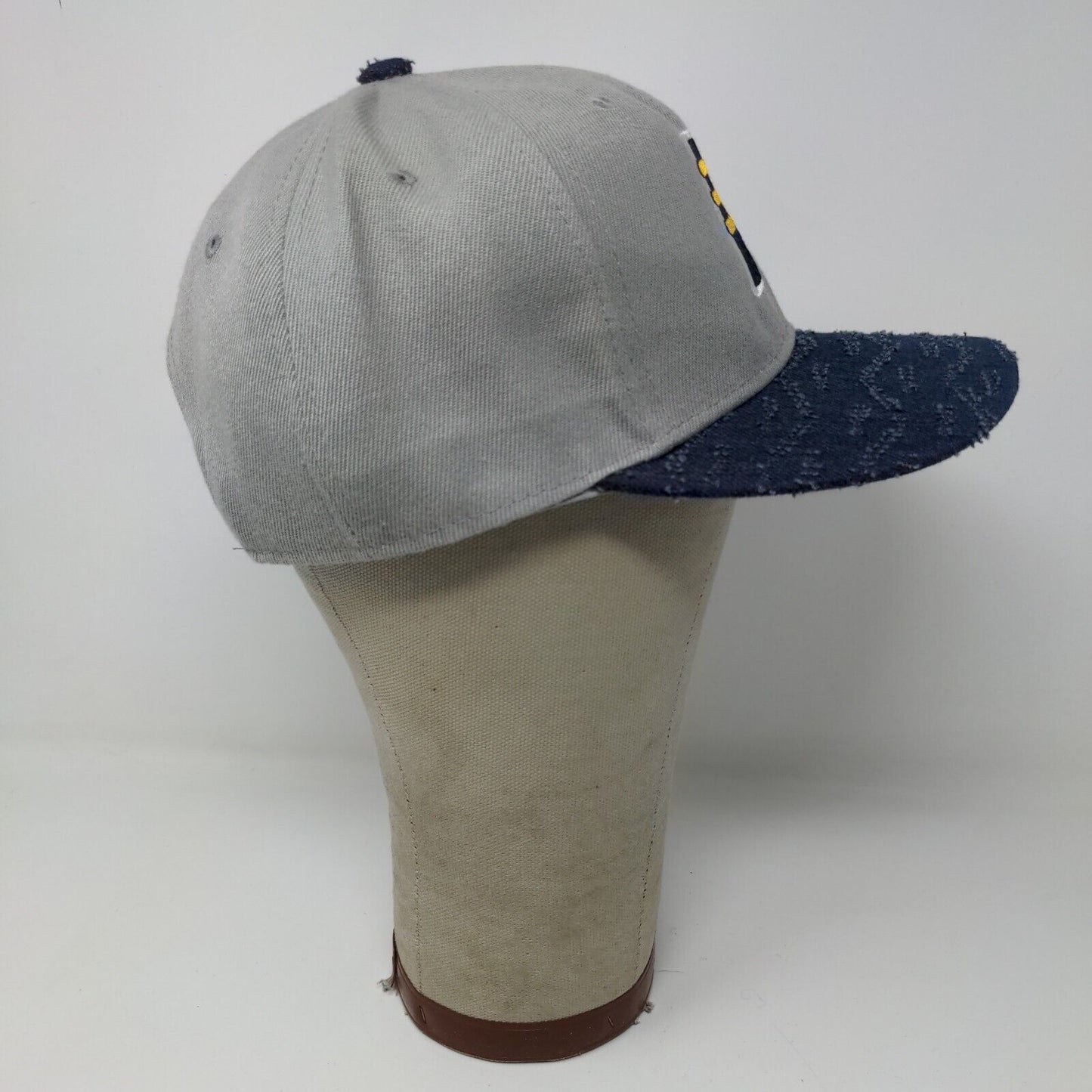 SWAG Indiana Pacers Snapback Hat Embroidered Logo Gray Blue Adjustable