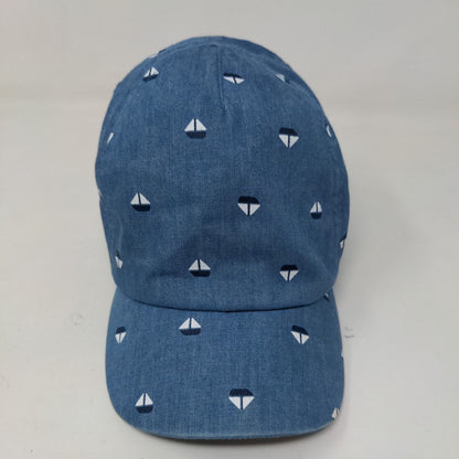 H&M Boy's Toddler Stretchy Hat Blue Size 1.5-2 Years Sailboat Graphic