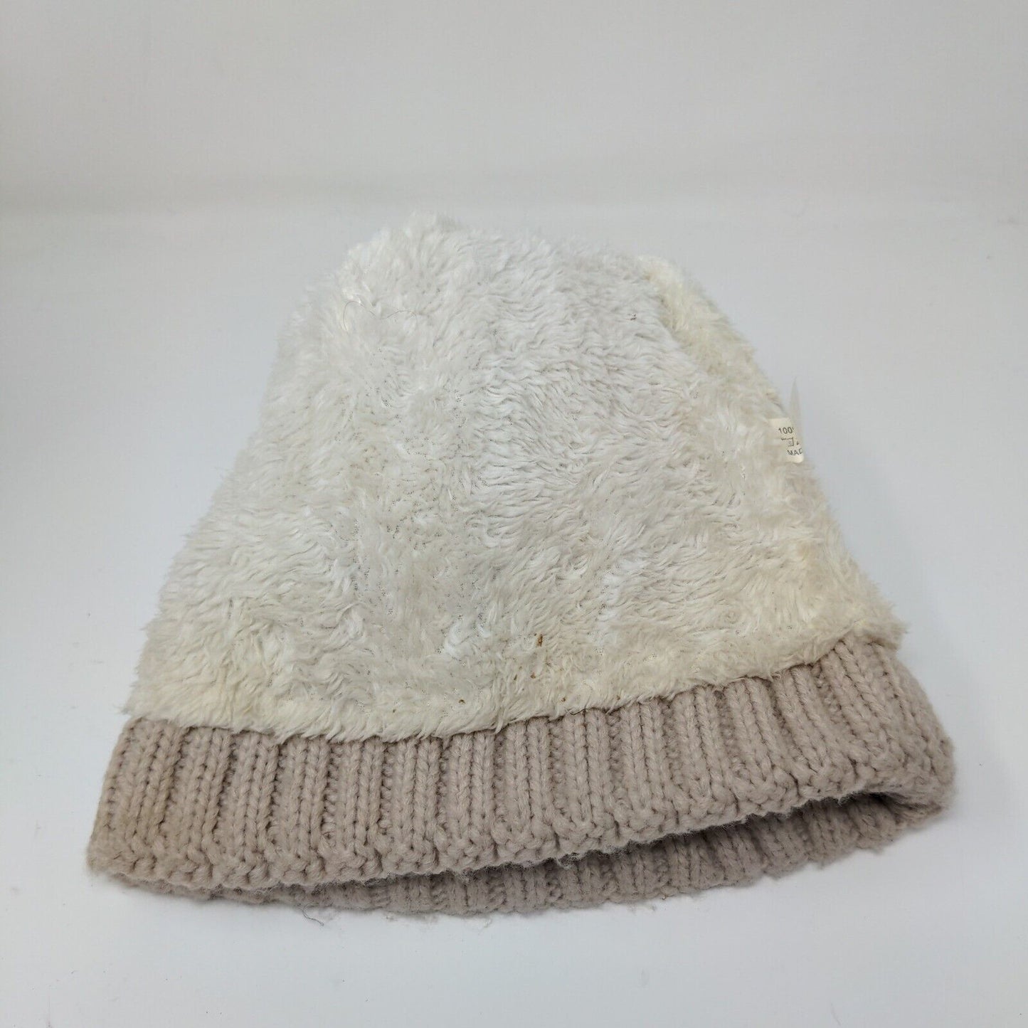 Knit Winter Crystal Bling Studded Pom Pom Cable Knit Beanie Faux Fur Lining Hat
