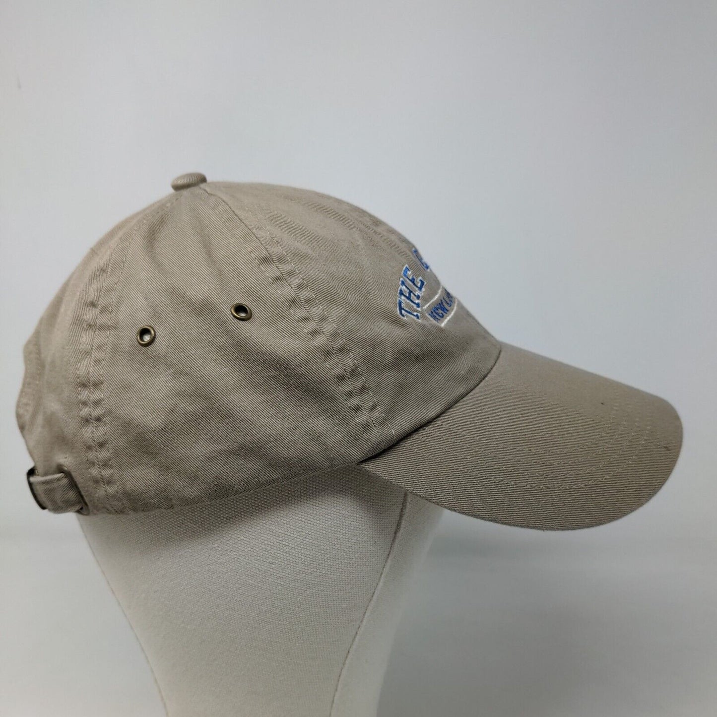 Anvil Men's Slideback Hat Tan Adjustable Embroidered New Hampshire The Bluffs