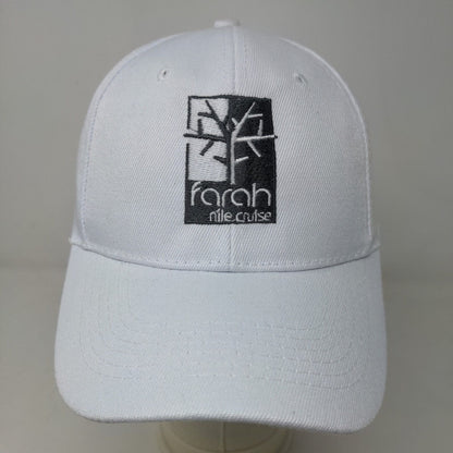 Unbranded Men's Strapback Hat White 100% Acrylic Farah Nile Cruise Logo