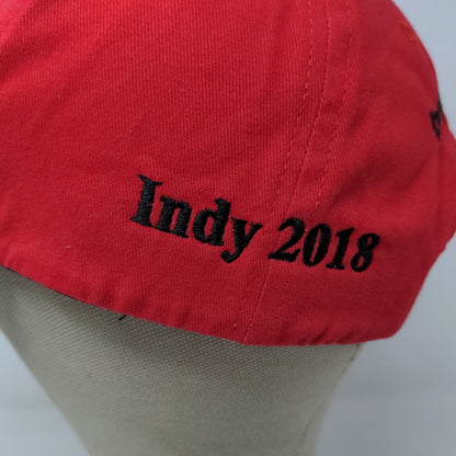 Bryant Racing Mens Indy 500 2018 Strapback Hat Red Adjustable Embroidered Logo