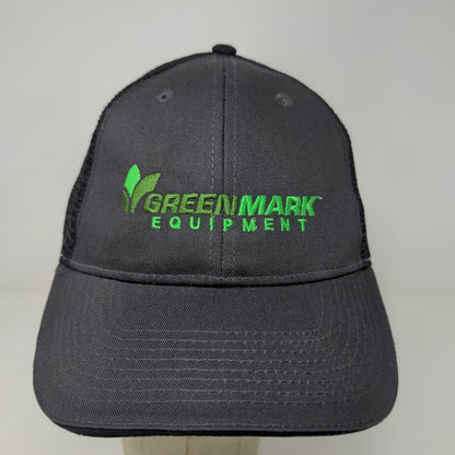 Green Mark Men's Strapback Mesh Back Hat Black Adjustable Embroidered Logo