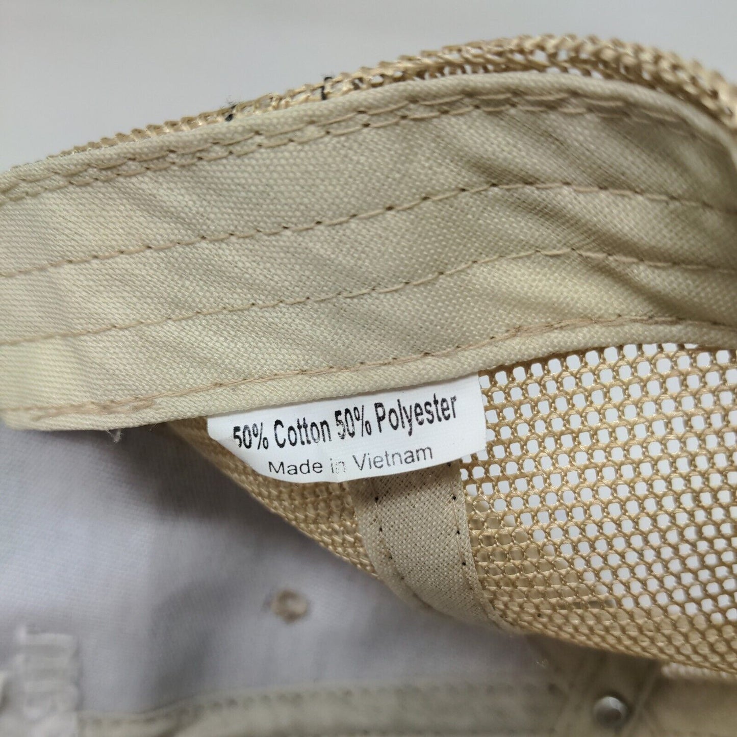 Evan Williams Bourbon Men's Mesh Back Snapback Hat Black Tan Adjustable Logo