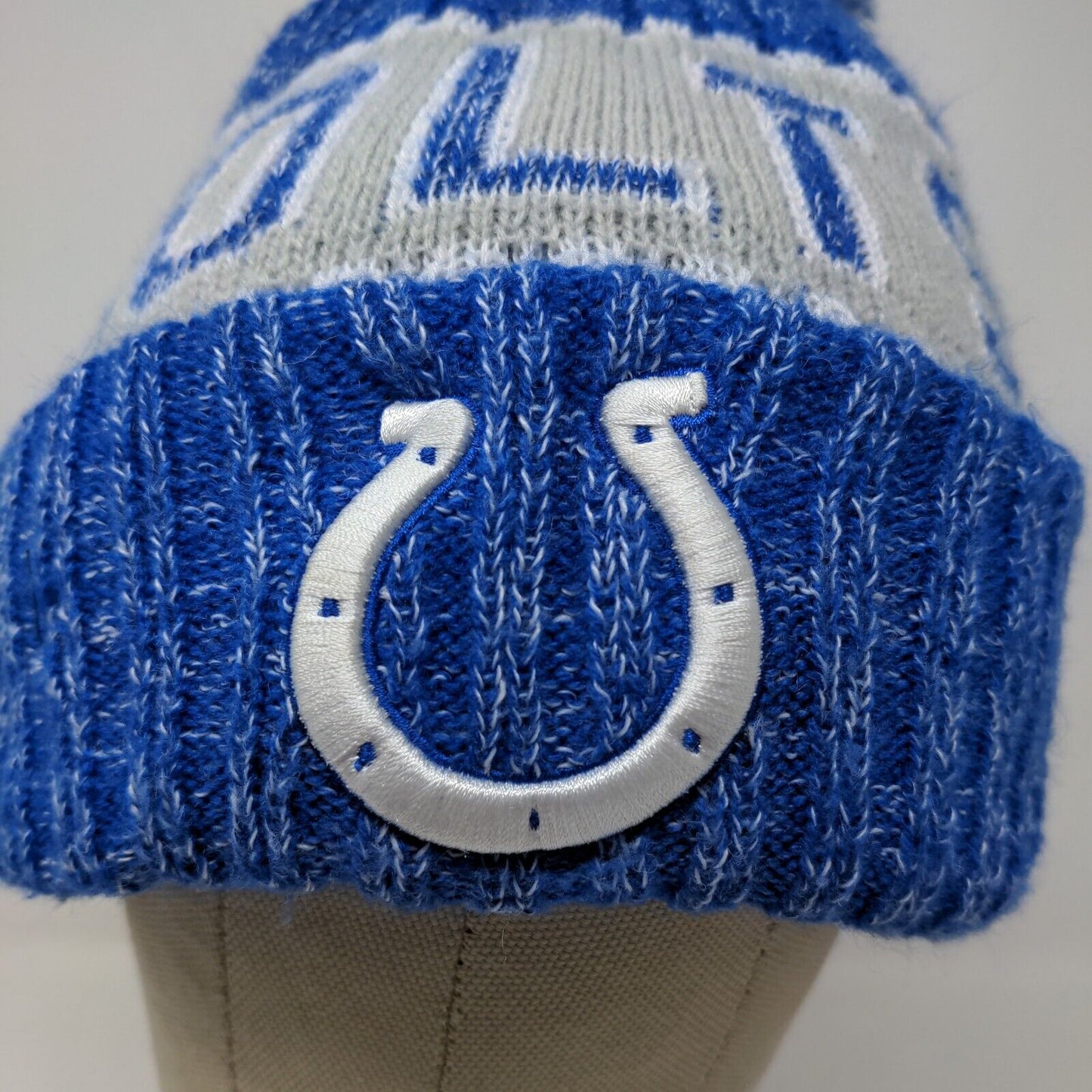 New Era Men's NFL Knit Beanie Hat Cap Indianapolis Colts Embroidered Logo Blue