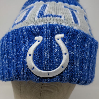 New Era Men's NFL Knit Beanie Hat Cap Indianapolis Colts Embroidered Logo Blue