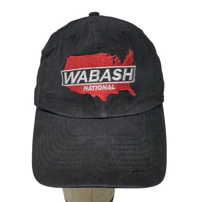 Nissin Wabash National Men's Strapback Hat Black Embroidered Logo