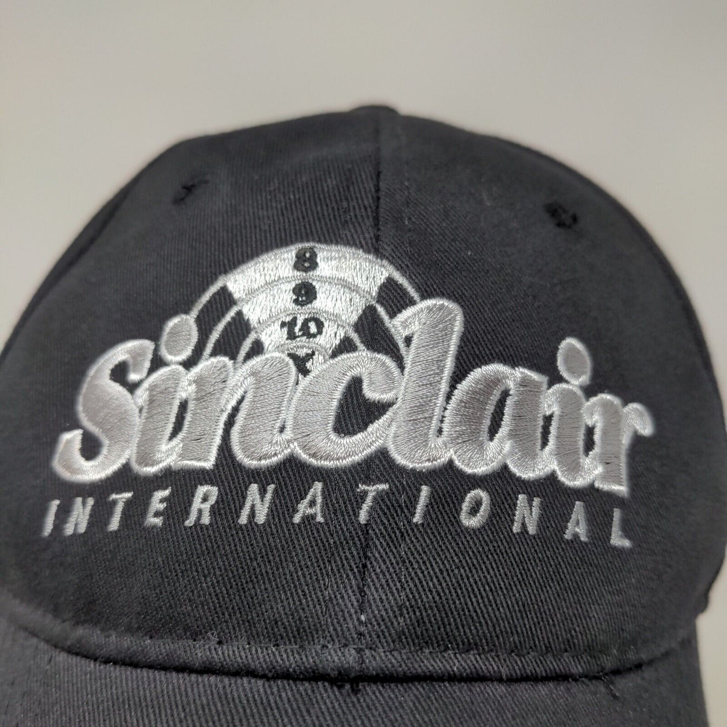 Sinclair International Men's Strapback Hat Black Adjustable Embroidered Logo