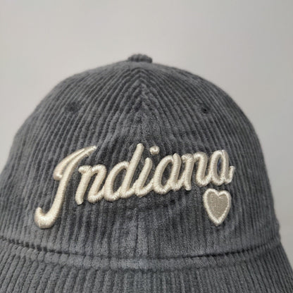 Home Free Women's Slideback Hat Gray OSFM Embroidered Logo Heart Indiana