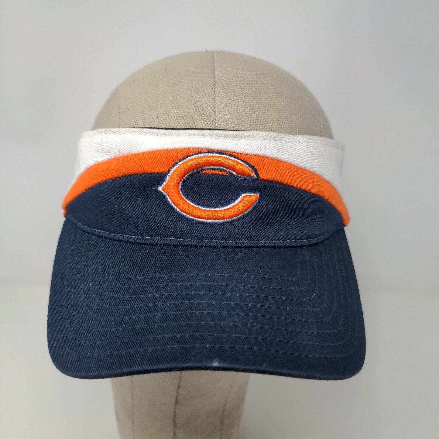 Reebok NFL Chicago Bears Strapback Sun Visor Blue OSFA Embroidered Logo