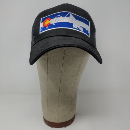 Uluru Colorado Snapback Mesh Back Hat Black OSFM Embroidered Logo