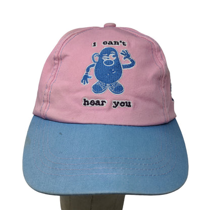 Mr. Potato Head Girls Strapback Hat Pink Blue Adjustable Embroidered Logo