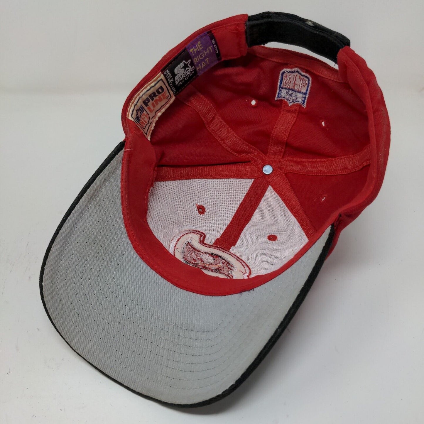 Starter Mens NFL Pro Line Tampa Bay Buccaneers Strapback Hat Red Embroidered