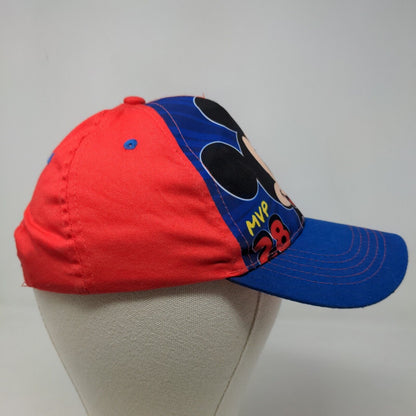 Disney Mickey Mouse Boy's Snapback Hat Blue Red OSFM Graphic Logo