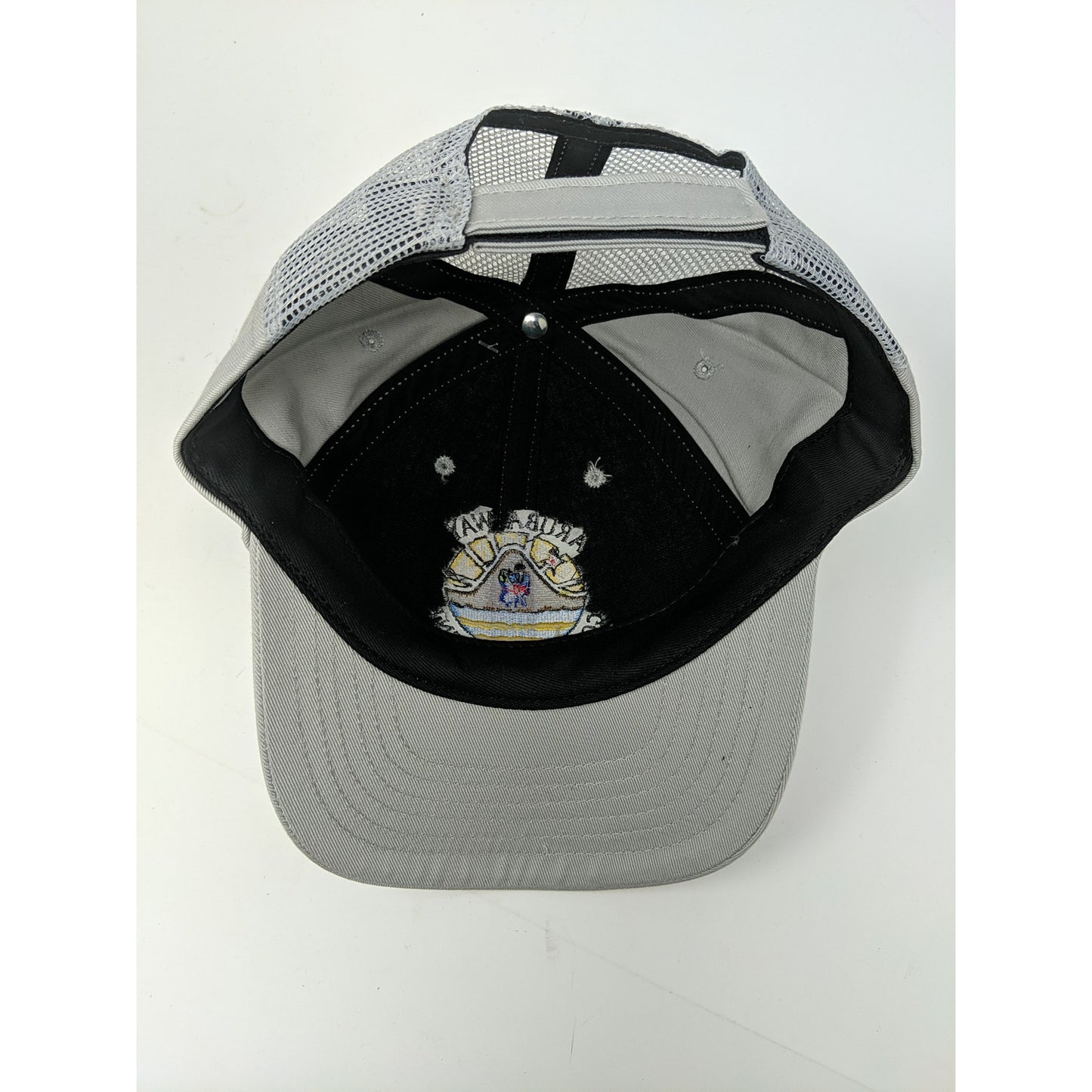 Rare SAMPLE Mens Aruba Way Golf Tournament Hat Gray Mesh Back Strapback