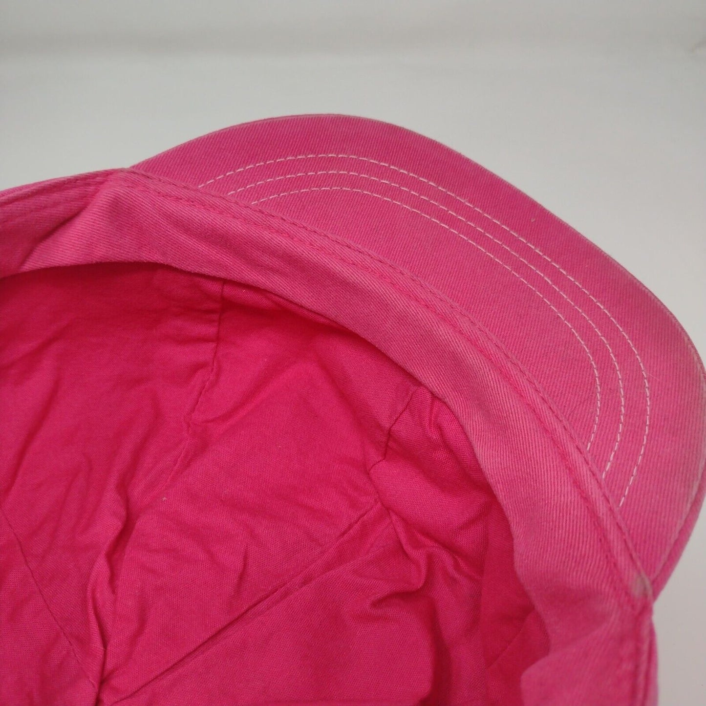 Place Girls Peace Symbol Beret Hat Cap Lid Pink 7-8 Youth Embroidered Logo