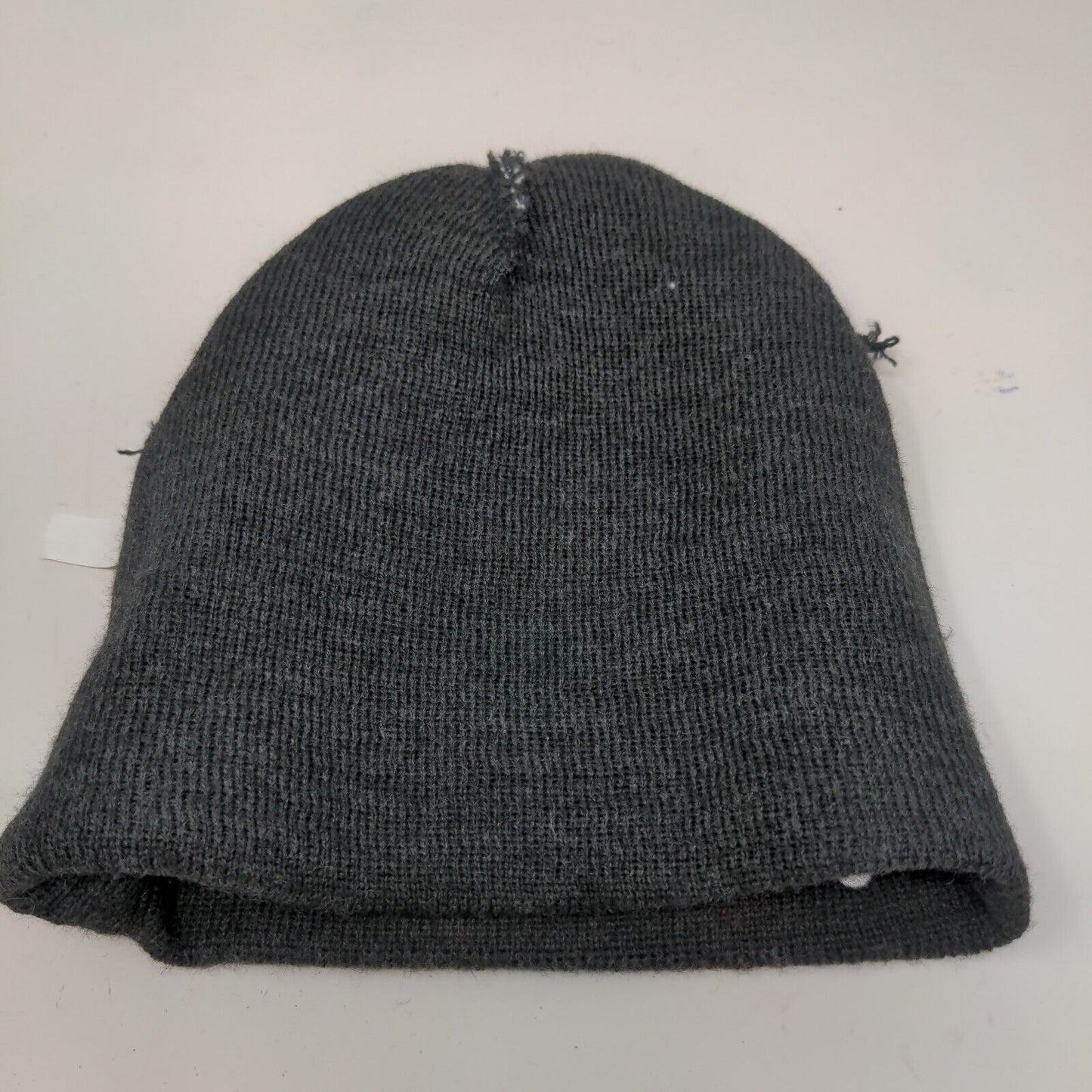Orange Theory Men's Knit Beanie Hat Gray Fair Isle Striped Acrylic