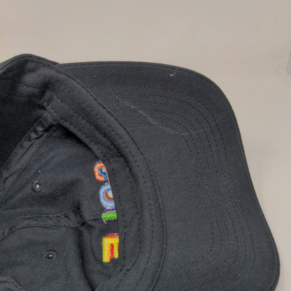 Unbranded Men's Slideback Hat Black Adjustable Embroidered Golf Logo
