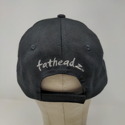 Fatheadz Men's Strapback Hat Black Adjustable Embroidered Logo