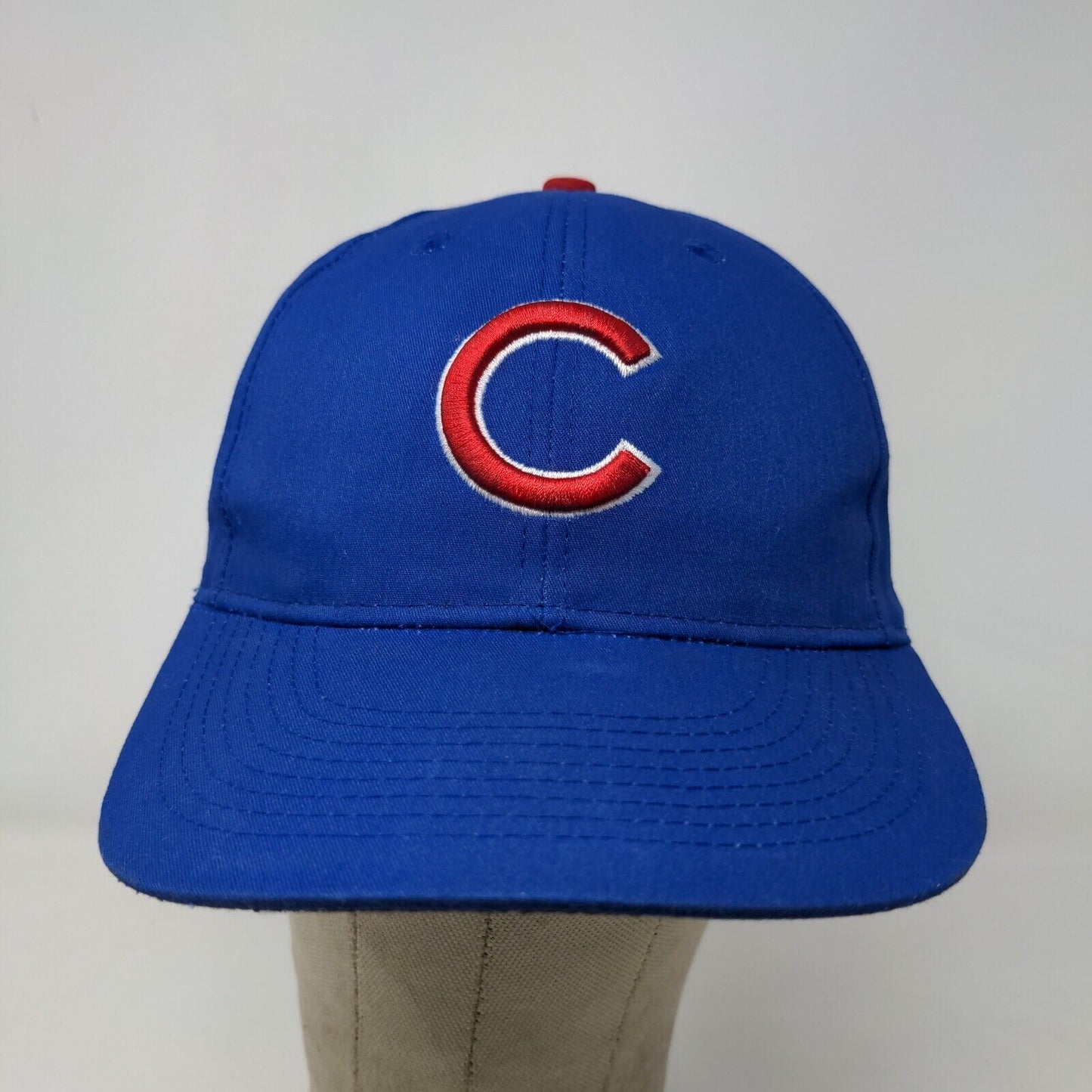 Team MLB Men's Chicago Cubs Strapback Hat Blue OSFM Embroidered Logo