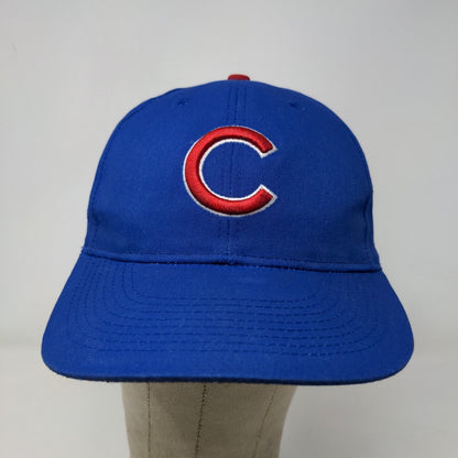 Team MLB Men's Chicago Cubs Strapback Hat Blue OSFM Embroidered Logo