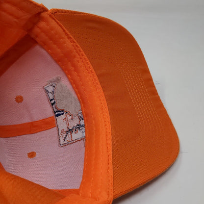 Unbranded Men's Snapback Hat Orange Adjustable Executive Beach Embroidered Logo