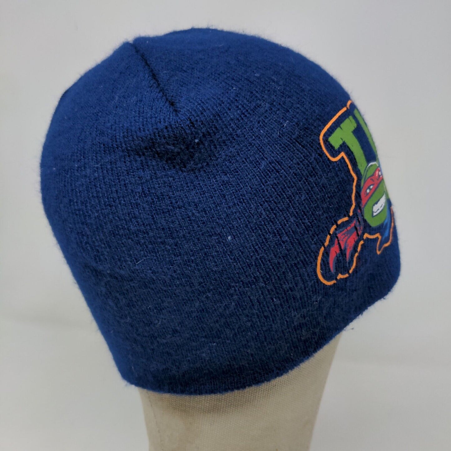 TMNT Teenage Mutant Ninja Turtles Boys Beanie Hat Blue OSFM Graphic Logo