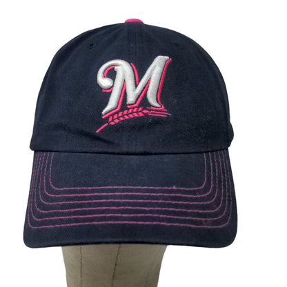 Fan Favorite Women's Milwaukee Brewer's Slideback Hat Blue Pink Embroidered