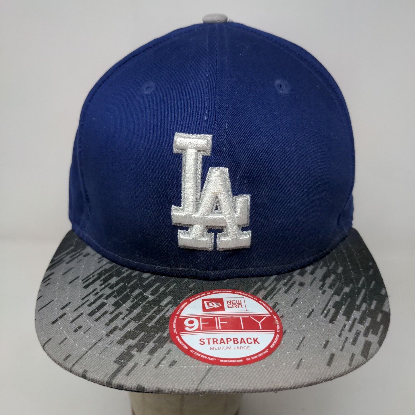 New Era 9Fifty LA Dodgers Fitted Hat Blue Size M-L Embroidered Logo