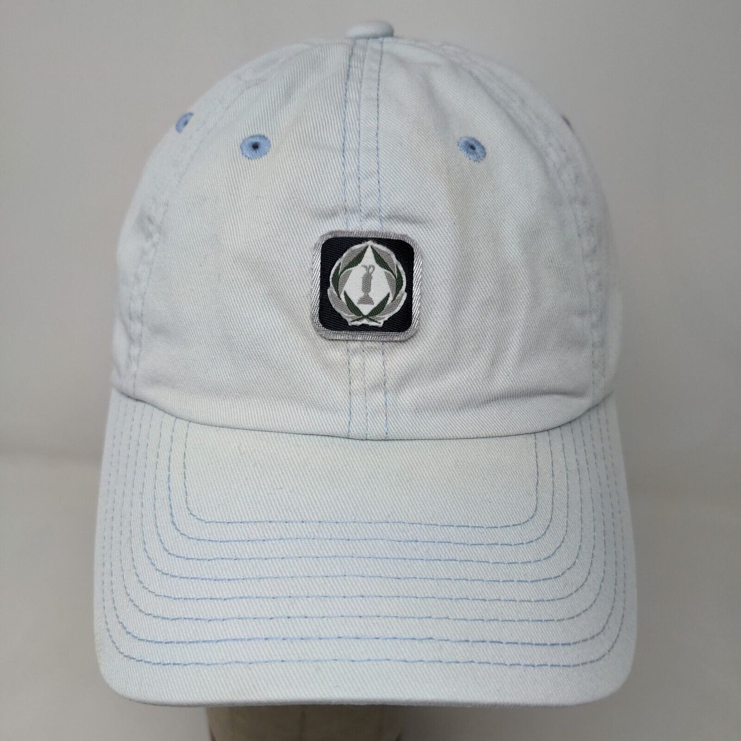 American Needle Men's Slideback Hat Light Blue Adjustable Embroidered Logo