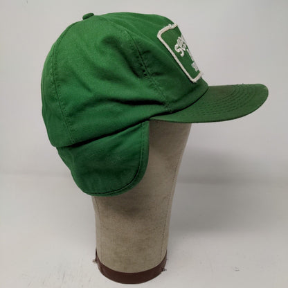 K-Products Mens Seedex 391 Soybeans Trapper Hat Green Made in USA Vintage