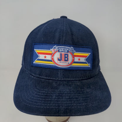 Justice Bros Snapback Hat Blue OSFA Embroidered Logo Made in USA