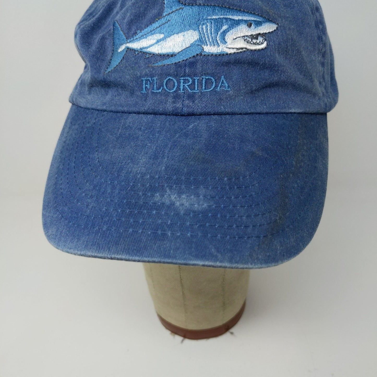 Distinctive Headwear Men's Florida Twill Strapback Hat Embroidered Shark Blue