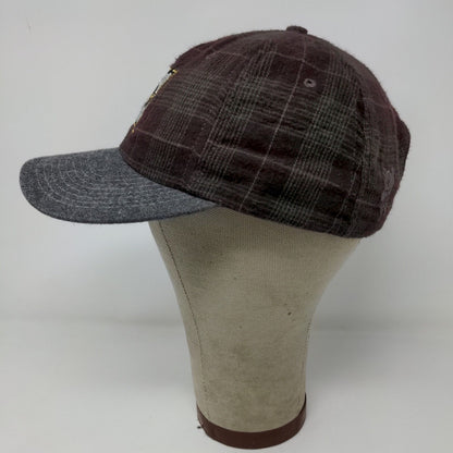 Ashword Brickyard Crossing Hat Gray Purple Plaid Golf Vintage Made in USA