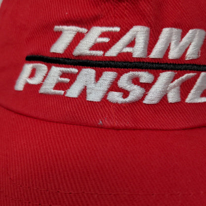 Team Penske Men's Strapback Hat Red Embroidered Logo #3 #6 Castroneves Hornish