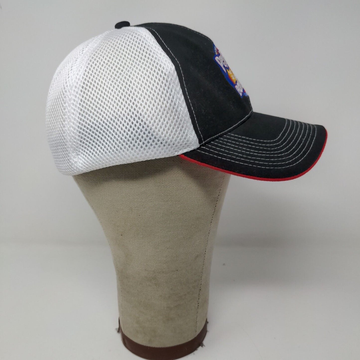 Peyton Manning PeyBack Bowl 2008 Hat Black White Embroidered Logo Mesh Back