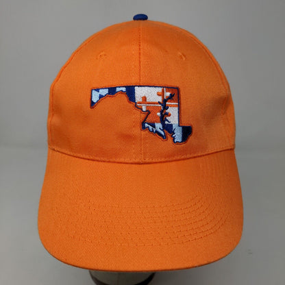 Unbranded Men's Snapback Hat Orange Adjustable Executive Beach Logo Embroidered