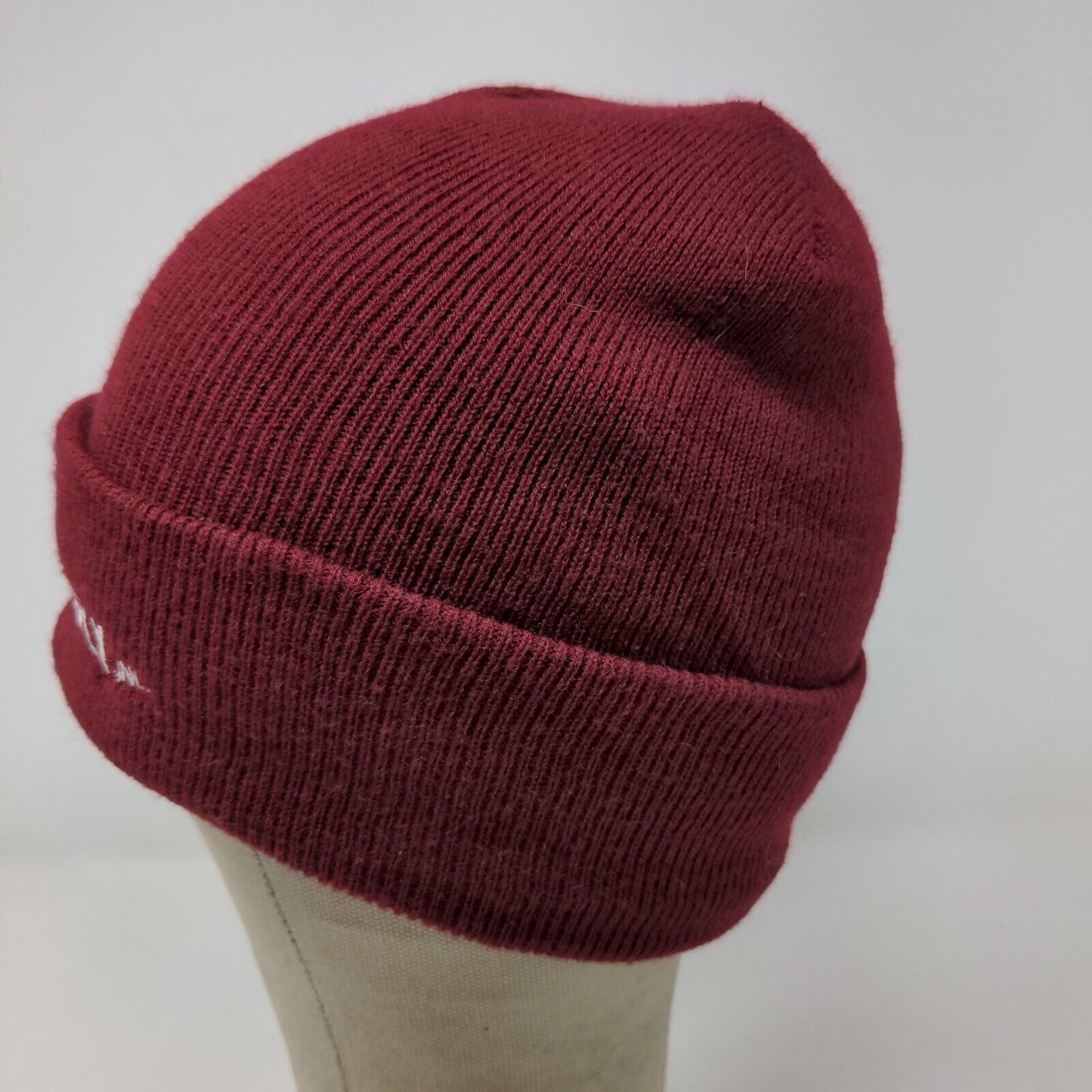 Leming Supply Men's Knit Beanie Hat Red OFSA Embroidered Logo