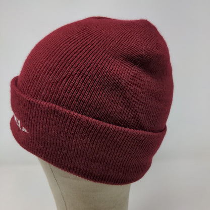 Leming Supply Men's Knit Beanie Hat Red OFSA Embroidered Logo