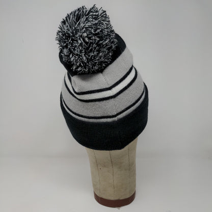 City Hunters Penn State Nittany Lions Beanie Hat Gray Black Pom Pom Embroidered