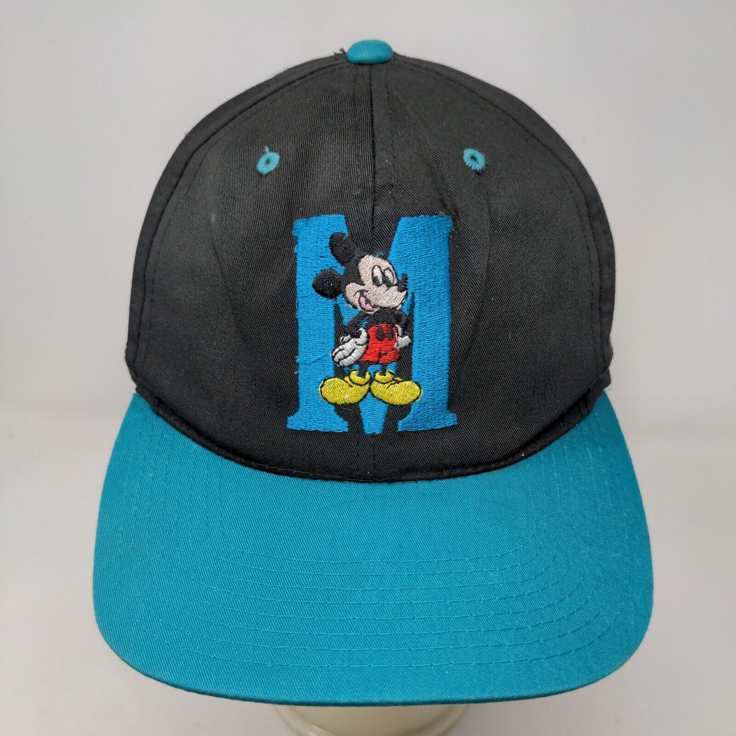 Mickey Unlimited Men's Snapback Hat Blue Black Adjustable Embroidered Logo